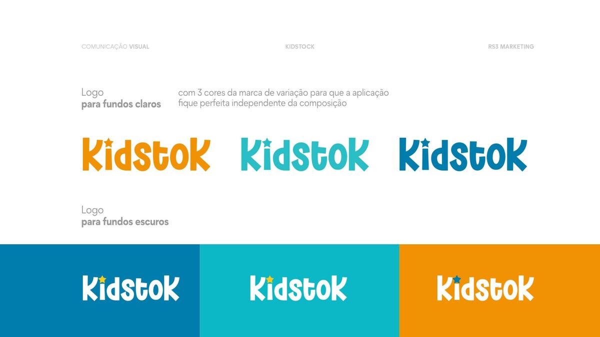 Logo em três cores da marca, para a aplicação funcionar em qualquer composição.